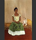 Frida Kahlo Me and My Doll painting